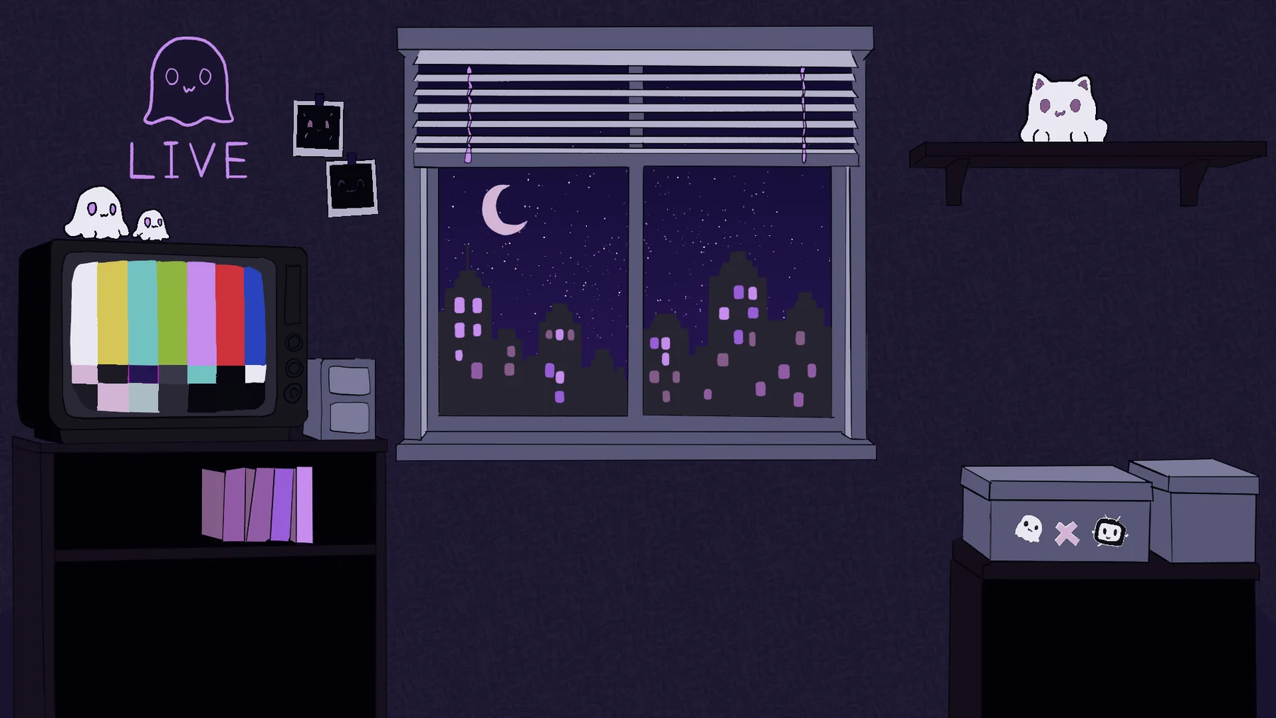 CRT Ghost VTuber: Stream room